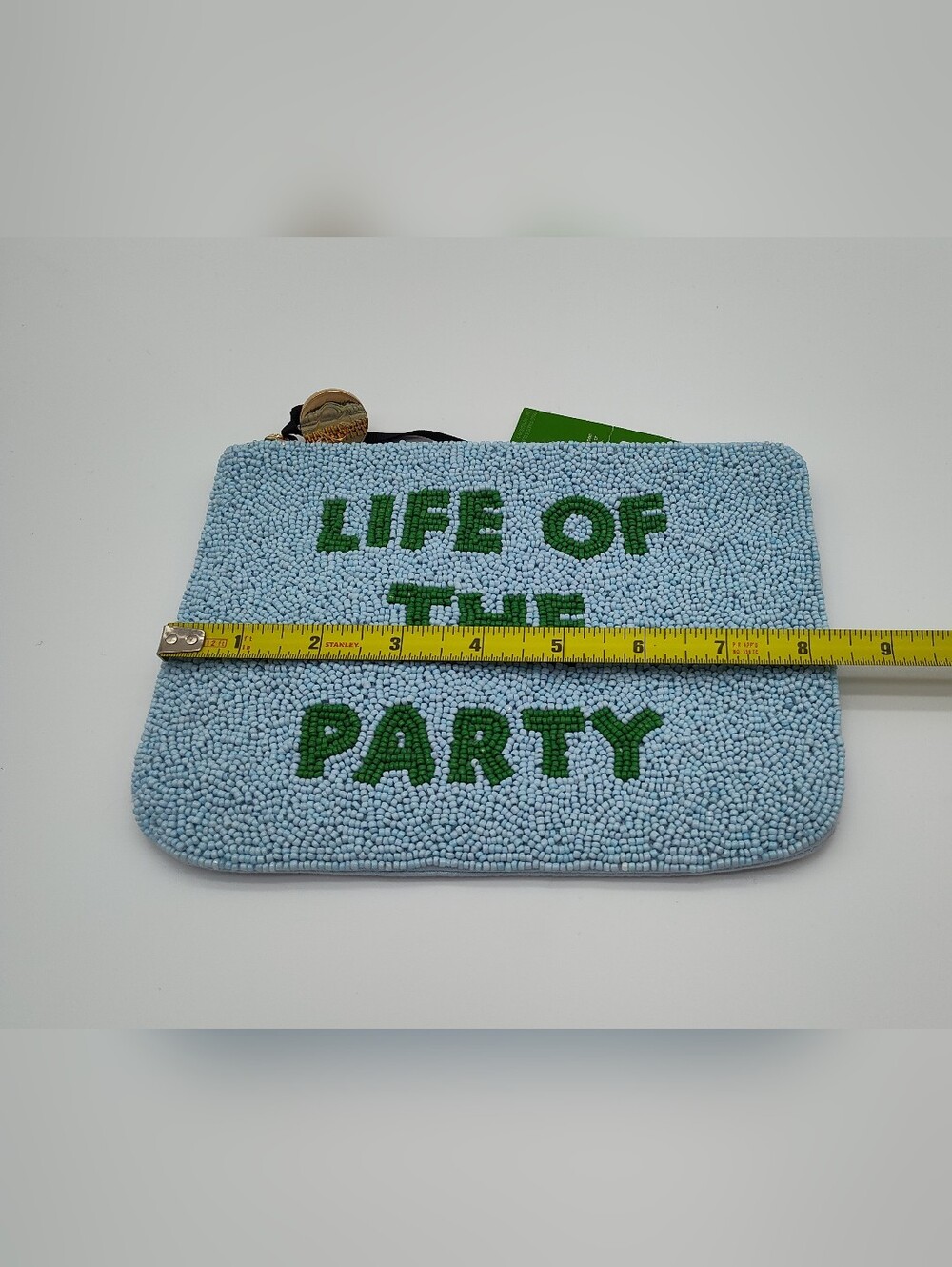 KATE SPADE Life of the Party Blue Beaded Zip Clutch Pouch NWT - Picture 4 of 4